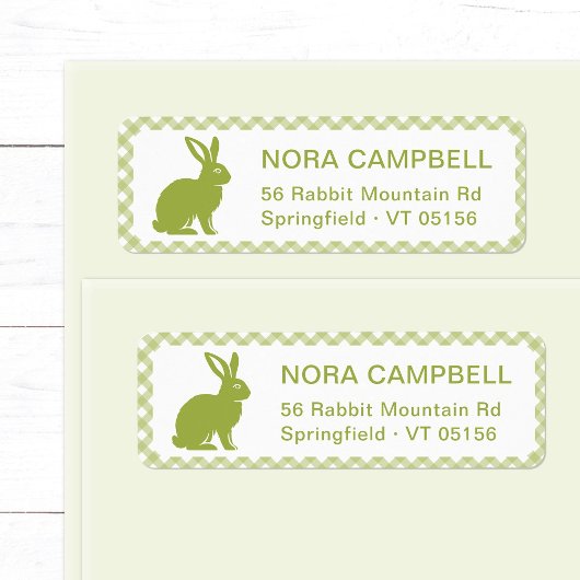 Modernes Bauernhaus Green Hare Gingham Rücksendead