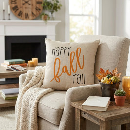 Modernes Bauernhaus Happy Fall Y'all Herbst Kissen