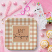 Modernes Bauernhaus Happy Thanksgiving Orange Kari Pappteller (Party)