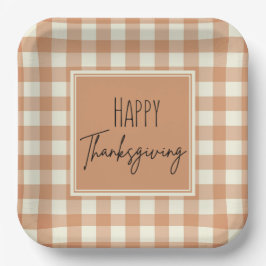 Modernes Bauernhaus Happy Thanksgiving Orange Kari Pappteller