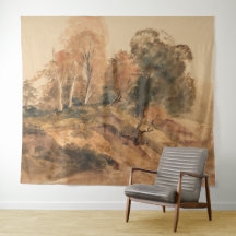 Modernes Bauernhaus Herbst Herbstlandschaft Malere