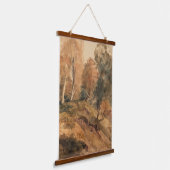 Modernes Bauernhaus Herbst Herbstlandschaft Malere Wandteppich Mit Holzrahmen (Gewinkelt)