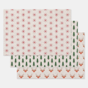 Modernes Bauernhaus Holiday Wrapping Paper Sheets Geschenkpapier Set