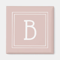 Modernes Bauernhaus Mit Monogramm Pink & White Ini