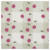 Modernes Bauernhaus Pink Gingham und Cherries Kari Stoff (Muster)