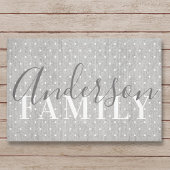 Modernes Bauernhaus Polka dots Familienname Doorma Fußmatte