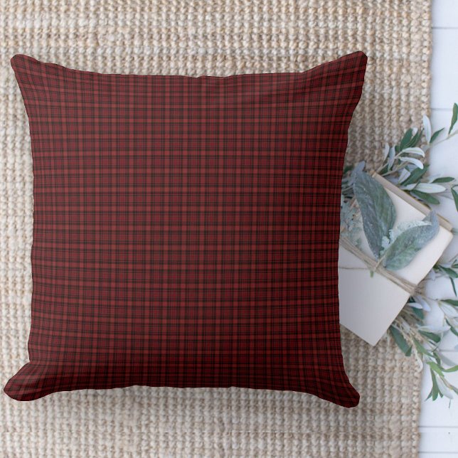 Modernes Bauernhaus, rot und schwarz Karierte Couc Kissen (Modern farmhouse throw pillow red and black window pane plaid couch pillow )