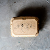 Modernes Bauernhaus Rückfahrt Eierkarton Briefmark Permastempel