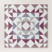 Modernes Bauernhaus Rustic Dusty Mauve Quilt Block Puzzle (Vertikal)