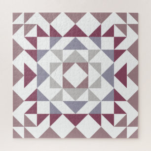 Modernes Bauernhaus Rustic Dusty Mauve Quilt Block Puzzle