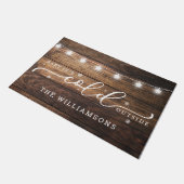 Modernes Bauernhaus Rustic Family Monogram Doormat Fußmatte (Schrägansicht)