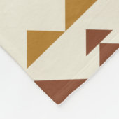 Modernes Bauernhaus Rustic Terracotta Geometrische Fleecedecke (Ecke)
