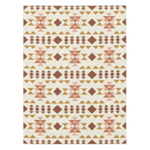 Modernes Bauernhaus Rustic Terracotta Geometrische Tischdecke