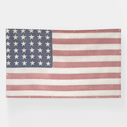 Modernes Bauernhaus Rustikale amerikanische Flagge Banner (Horizontal)