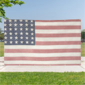 Modernes Bauernhaus Rustikale amerikanische Flagge Banner (Außenbereich)