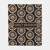 Modernes Bauernhaus Rustikales altmodisches Holzra Fleecedecke (Vorderseite)