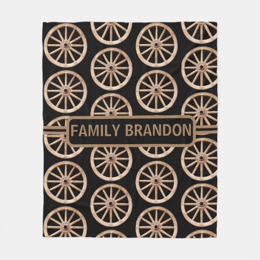 Modernes Bauernhaus Rustikales altmodisches Holzra Fleecedecke (Vorderseite)