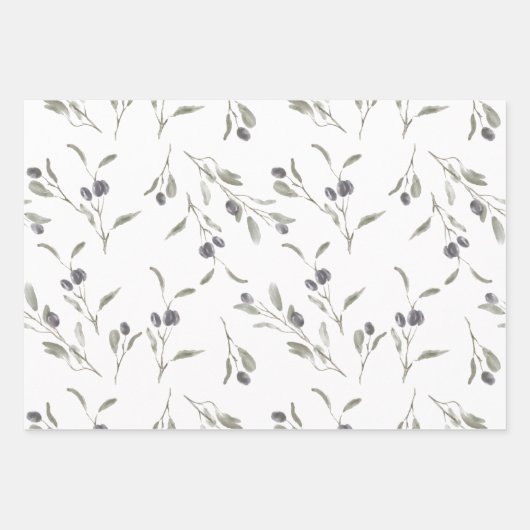 Modernes Bauernhaus Sage Grün Weihnachten Geschenkpapier Set (Vorderseite 3)