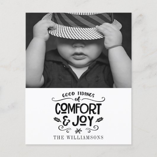 Modernes Bauernhaus | Schwarz-Weiß-Haushaltskarte (Vorderseite)