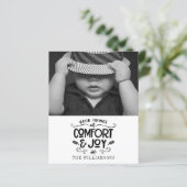 Modernes Bauernhaus | Schwarz-Weiß-Haushaltskarte (Stehend Vorderseite)