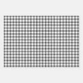 Modernes Bauernhaus Schwarz-weiß Kariert Geschenkpapier Set (Vorderseite 2)