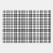 Modernes Bauernhaus Schwarz-weiß Kariert Geschenkpapier Set (Vorderseite)