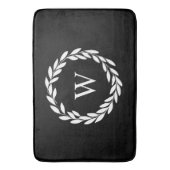 Modernes Bauernhaus Stil Chic Mit Monogramm Badematte (Vorderseite Vertikal)