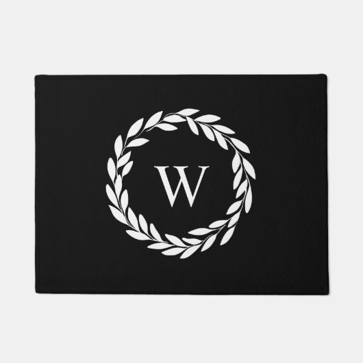 Modernes Bauernhaus Stil Chic Mit Monogramm Fußmatte (Vorderseite)