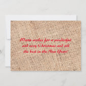 Modernes Bauernhaus Weihnachten Rustikale Burlap O (Rückseite)