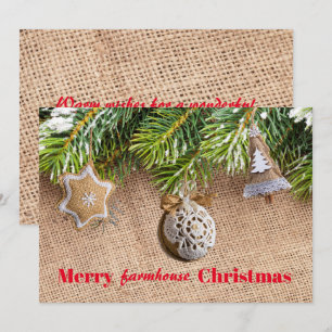 Modernes Bauernhaus Weihnachten Rustikale Burlap O
