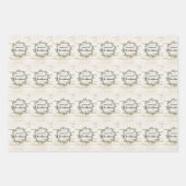 Modernes Bauernhaus Weihnachten Rustikales Burlap  Geschenkpapier Set (Vorderseite)