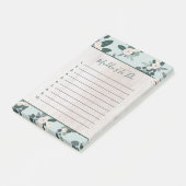 Modernes Bauernhaus Weihnachtsblume auf Holz zu tu Post-it Klebezettel (angewinkelt)