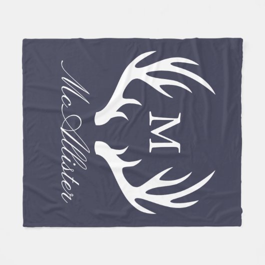 Modernes Bauernhaus-weiße Dollar-Geweihe u. Fleecedecke (Vorderseite (Horizontal))