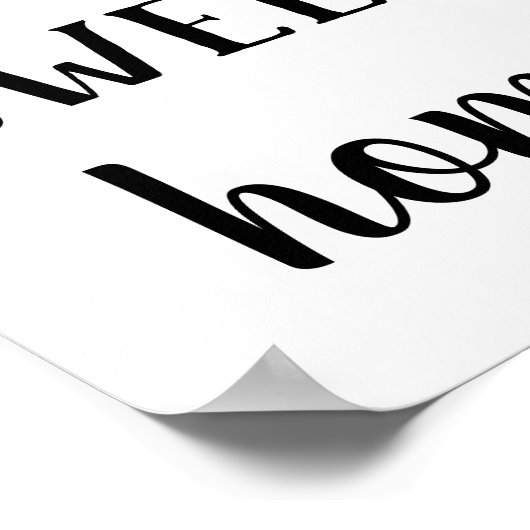 Modernes Bauernhaus Zuhause Sweet Zuhause Print Poster (Ecke)