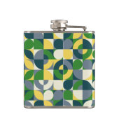 Modernes Bauhaus Abstrakt geometrisches Monogramm  Flachmann (Rückseite)