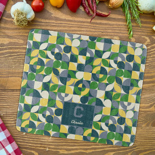 Modernes Bauhaus Abstrakt geometrisches Monogramm  Schneidebrett