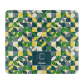 Modernes Bauhaus Abstrakt geometrisches Monogramm  Schneidebrett (Vorderseite)