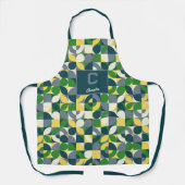 Modernes Bauhaus Abstrakt geometrisches Monogramm  Schürze (Vorderseite)