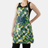 Modernes Bauhaus Abstrakt geometrisches Monogramm  Schürze (InSitu)