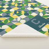 Modernes Bauhaus Abstrakt geometrisches Monogramm  Sherpadecke (3/4)