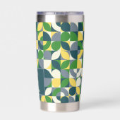 Modernes Bauhaus Abstrakt geometrisches Monogramm Thermobecher (Rückseite)