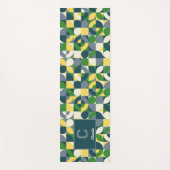 Modernes Bauhaus Abstrakt geometrisches Monogramm Yogamatte (Vorderseite)
