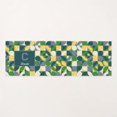 Modernes Bauhaus Abstrakt geometrisches Monogramm Yogamatte (Vorderseite (Horizontal))