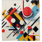 Modernes Bauhaus Abstrakte geometrische Formen Duschvorhang (Vorderseite)