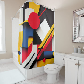 Modernes Bauhaus Abstrakte geometrische Formen Duschvorhang
