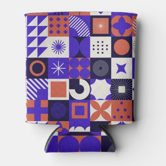 Modernes Bauhaus: Bold Geometric Pattern. Dosenkühler (Vorderseite)