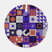 Modernes Bauhaus: Bold Geometric Pattern. Ornament Aus Glas (Rückseite)