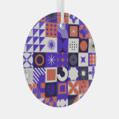 Modernes Bauhaus: Bold Geometric Pattern. Ornament Aus Glas (Vorderseite Rechts)