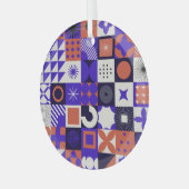 Modernes Bauhaus: Bold Geometric Pattern. Ornament Aus Glas (Vorderseite links)