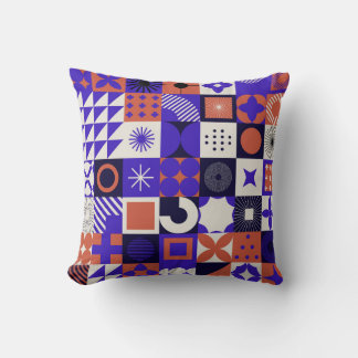 Modernes Bauhaus: Fettes geometrisches Muster. Kissen